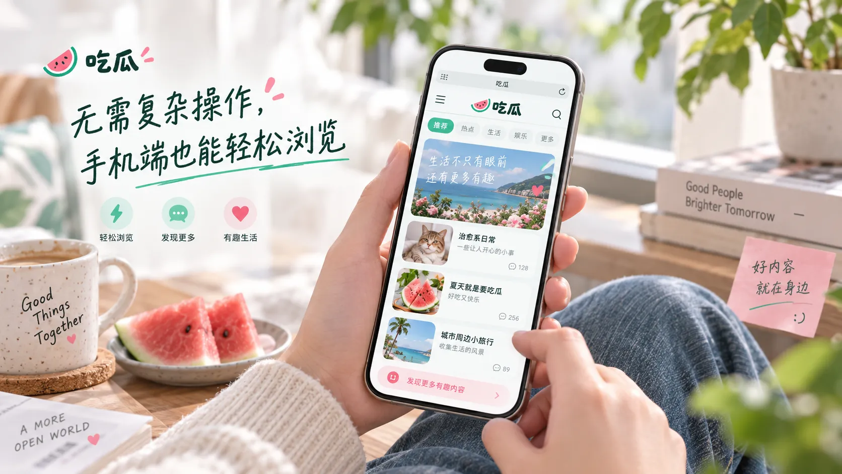移动端网页浏览示意